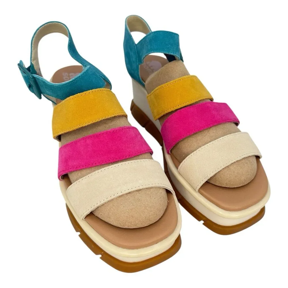 Sorel Womens Joanie III Ankle Strap Wedge Sandal Shoes Size 9.5 - Picture 1 of 6